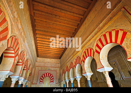 Interior of the Salon de Abd Al-Rahman III (Hall of Abd Al-Rahmann III - throne room),Medina Azahara (Medinat al-Zahra). Stock Photo