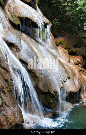 Small waterfall. Palenke, Mexico Stock Photo