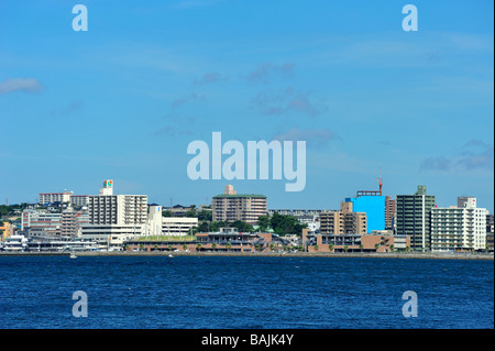 Shimonoseki s Fish Market seen from moji, kitakyushu, fukuoka prefecture, kyushu, japan Stock Photo