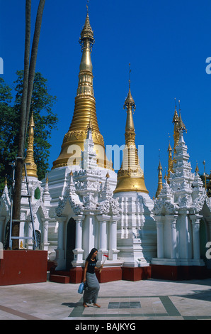 Myanmar (Burma), Rangoon Division, Rangoon City, Paya Shwedagon Pagoda Stock Photo