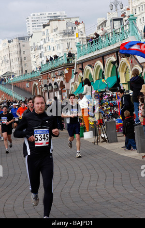 Half marathon on Brighton Stock Photo