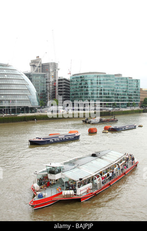 A City Cruises pleasure cruiser on the River Thames, London, England, U.K.