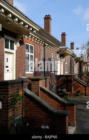 Grade 1 listed Trinity Green Almshouses at 27 Mile End Road Whitechapel London Stock Photo