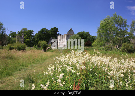 The ruins of Minster Lovell Hall on a summer day Stock Photo