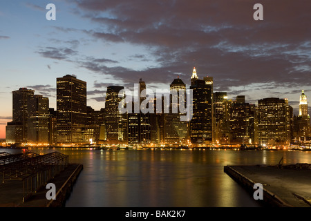 Lower Manhattan skyline Stock Photo