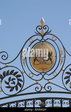 coat of arms wrought iron sign chateau d ampuis rhone france Stock Photo