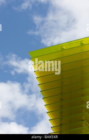 'Model for a Hotel 2007', contemporary sculpture by Thomas Schütte’s on plinth in Trafalgar Square, London. Stock Photo