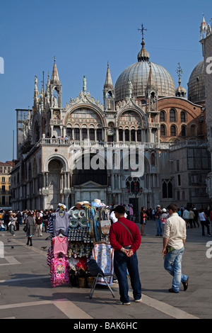 Piazetta 'Piazza San Marco' Venice Italy stall tourism Stock Photo