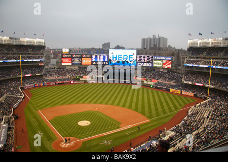 Behind home plate at the new Yankee Stadium during Opening Week, April 2009  Stock Photo - Alamy