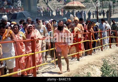 India, Uttarakhand State, Haridwar, Kumbh Mela, Hindu pilgrimage, Sadhus procession Stock Photo