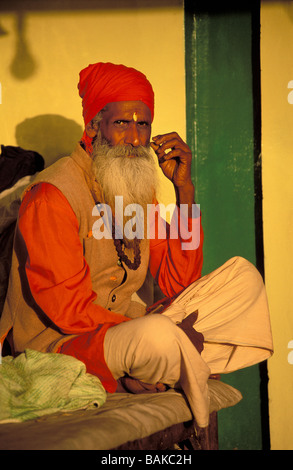 India, Uttarakhand State, Haridwar, Kumbh Mela, hindu pilgrimage, Sadhu Stock Photo