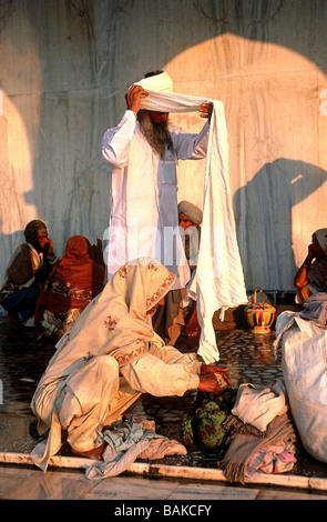 India, Punjab State, Anandpur Sahib,  Sikh devotees Stock Photo