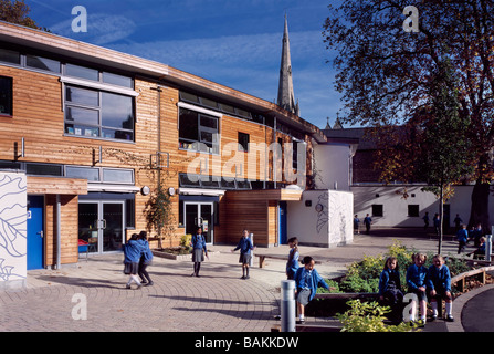 Larmenier and Sacred Catholic Primary School, London, United Kingdom, Studio E Architects, Larmenier and sacred catholic primary Stock Photo