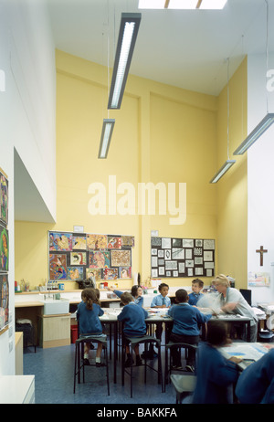 Larmenier and Sacred Catholic Primary School, London, United Kingdom, Studio E Architects, Larmenier and sacred catholic primary Stock Photo