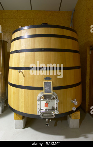 syrah wooden vats domaine giraud chateauneuf du pape rhone france Stock Photo