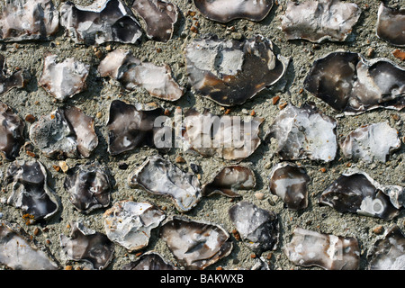 Close-up of flint wall Stock Photo