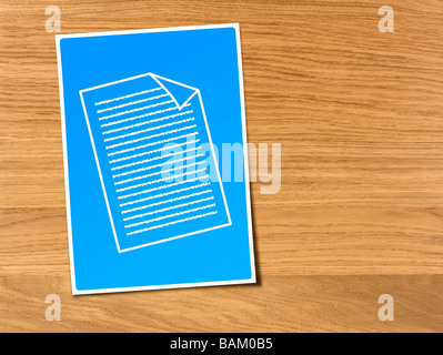Illustration of a piece paper Stock Photo
