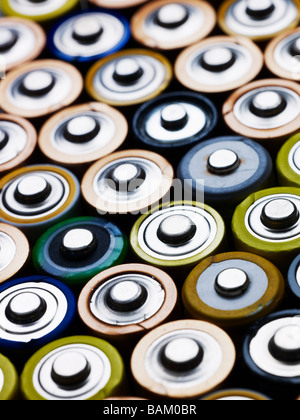 Lots of batteries Stock Photo