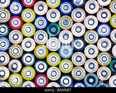 Lots of batteries Stock Photo