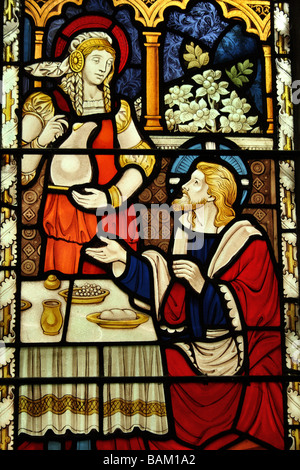 Stained Glass depicting a Biblical Scene from the parables