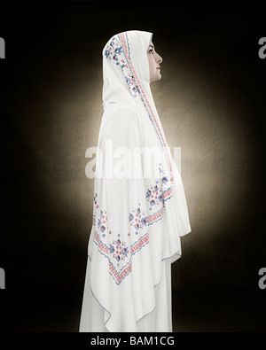 Profile of a young muslim woman Stock Photo