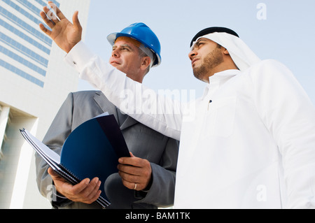 An architect and a middle eastern businessman Stock Photo