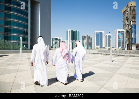Rear view of middle eastern businessmen Stock Photo