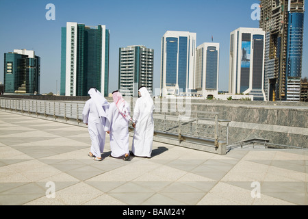 Rear view of middle eastern businessmen Stock Photo