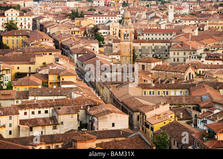 Aerial view of verona old town and river adige Stock Photo - Alamy