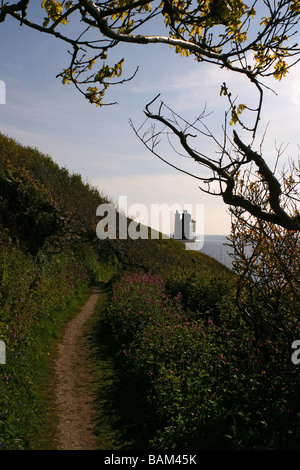 St Anthony's Head lighthouse Cornwall UK Stock Photo