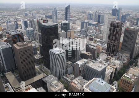 Melbourne,Australia,View of city fromMelbourne 360.The capital and largest city of theState of Victoria. It grew rich from Gold. Stock Photo