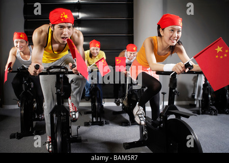 Young People Exercising Stock Photo