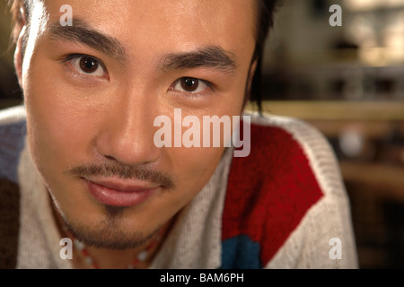 Portrait Of Young Man With Goatee Stock Photo