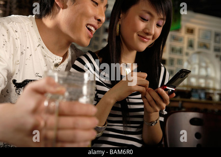 Young People In A Bar Stock Photo