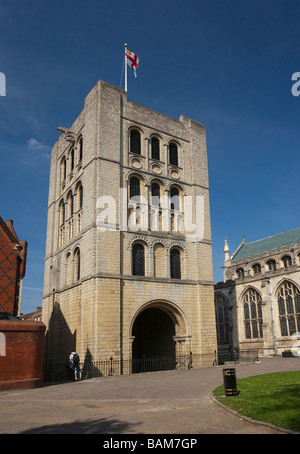 the Norman tower in at Bury St Edmunds, Suffolk, UK in 2009 Stock Photo