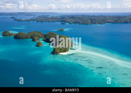 Aerial View of Long Beach Pacific Micronesia Palau Stock Photo