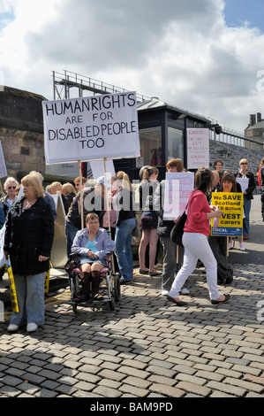 Protest in Edinburgh 22nd of April 2009 Stock Photo