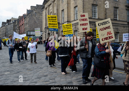 Protest in Edinburgh 22nd of April 2009 Stock Photo