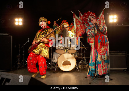 Band In Ceremonial Costume Playing Musical Instruments Stock Photo