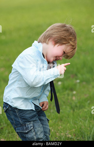 potrait of a two years old boy outdoors Stock Photo