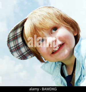 potrait of a two years old boy outdoors Stock Photo