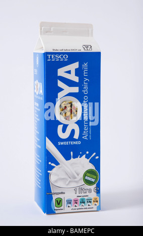 soya milk  carton 'lactose free' Stock Photo