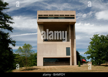 Herbert F. Johnson Museum of Art designed by architect I. M. Pei at Cornell University, Ithaca, New York, USA Stock Photo