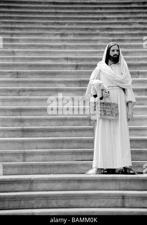 Jesus statue outside the Capitol Building, Capitol Hill, Washington DC USA Stock Photo