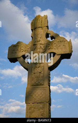 West face of the Ardboe high cross dating from the 10th century county tyrone northern ireland uk Stock Photo