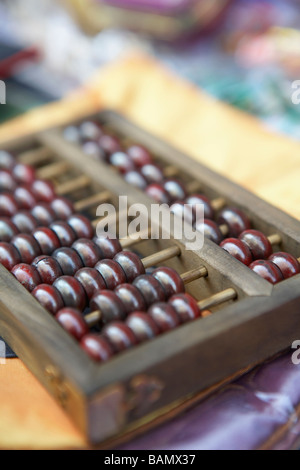 Close Up Of Traditional Chinese Calculator Stock Photo