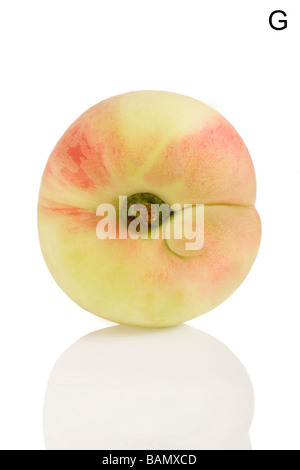 From the Health-abet, the Letter G, a peach. Stock Photo