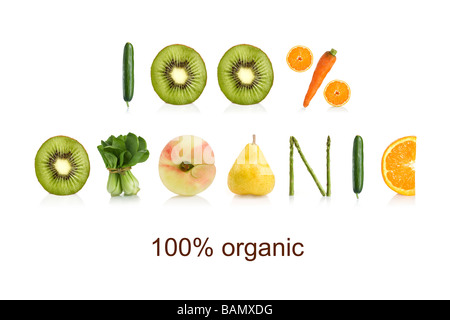 From the Health-abet, 100% organic Stock Photo