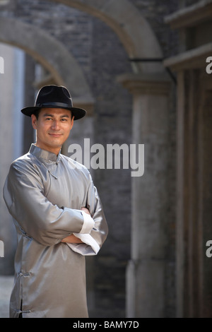 A man in 1930's Shanghai Stock Photo