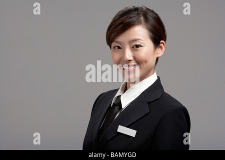 Portrait of a woman in the services industry Stock Photo